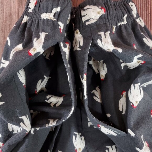 NWT Eddie Bauer Mens Size XL Mr Flannel Sleep Pants Yeti Christmas Hat Holiday - Picture 7 of 16